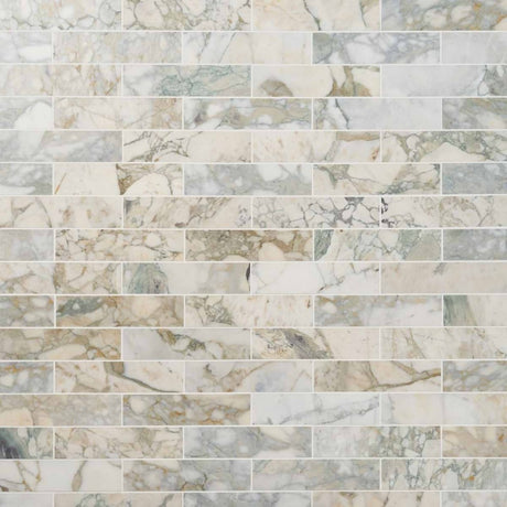 Calacatta Verde Honed Marble Tiles 70x305x10mm