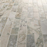 Calacatta Verde Honed Marble Tiles 70x305x10mm