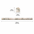 Calacatta Verde Polished Marble Pencil Liner Moulding | 305x20x18mm