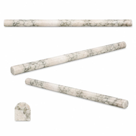 Calacatta Verde Polished Marble Pencil Liner Moulding | 305x20x18mm