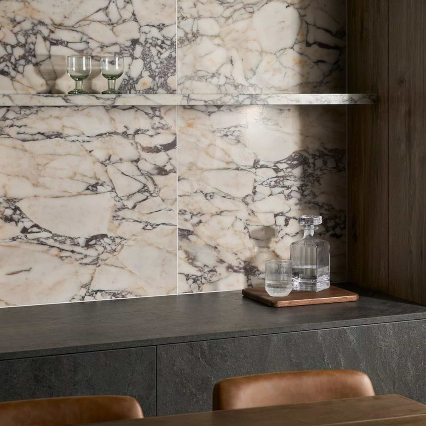 Calacatta Violetta Monet Honed Marble Tiles 610x610x20mm