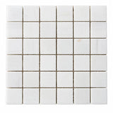 Calacatta Pearly Square Marble Mosaic 50x50x10mm