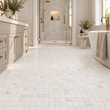 Calacatta Pearly Square Marble Mosaic 50x50x10mm