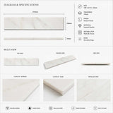 Calacatta Amber Honed Subway Marble Tile – 100 × 610 × 10 mm