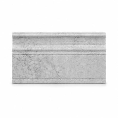 Carrara CD Marble Base Art Deco Skirting Board | 130x305x18mm