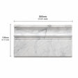 Carrara Marble Art Deco Skirting Board | 130x305x18mm