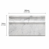Carrara Marble Art Deco Skirting Board | 130x305x18mm