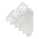 Carrara Polished Marble Picket Mosaic Tile 50×150 mm