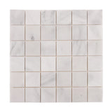 Carrara Square Marble Mosaic Tile 50x50mm 10mm thickness