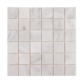 Carrara Square Marble Mosaic Tile 50x50mm 10mm thickness