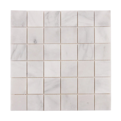 Carrara Square Marble Mosaic Tile 50x50mm 10mm thickness