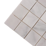 Bianco Carrara 50x50mm mosaic sheet mesh mounted