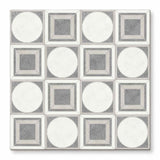 Afyon Grey, Afyon White & Dolomite Cicero Marble Mosaic Tile 305 × 305 × 10 mm