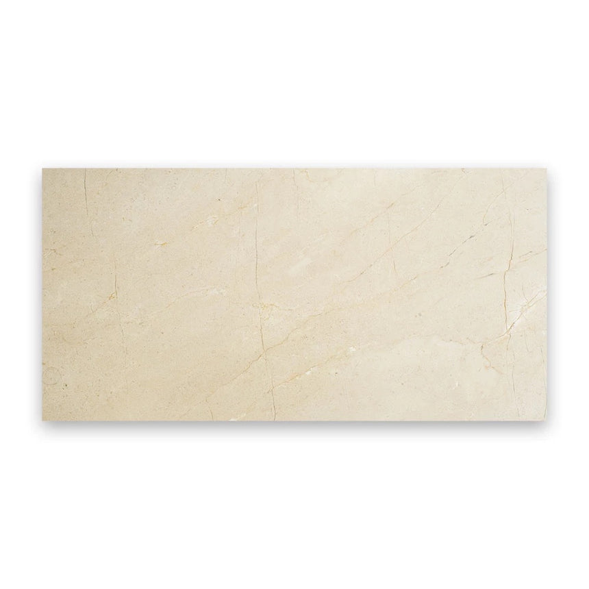 Carreau de marbre espagnol poli Crema Marfil XXL 600x1200x20mm
