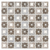 Daisy Decor Sivec, Carrara & Palisandro Marble Mosaic Tile 305 × 305 × 10 mm