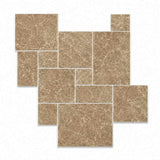 Emperador Light Tumbled Opus Pattern Set 12mm