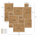 Emperador Light Tumbled Opus Pattern Set 12mm