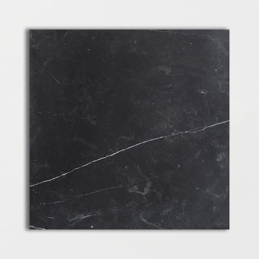 Fitz Black Marble wall tile 305×305×12 mm dark charcoal stone
