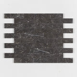 Fitz Black Honed Subway Marble Tile 