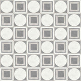 Afyon Grey, Afyon White & Dolomite Cicero Marble Mosaic Tile 305 × 305 × 10 mm