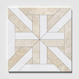 Décor à jet d'eau à motif grec Royal Bianco Sivec