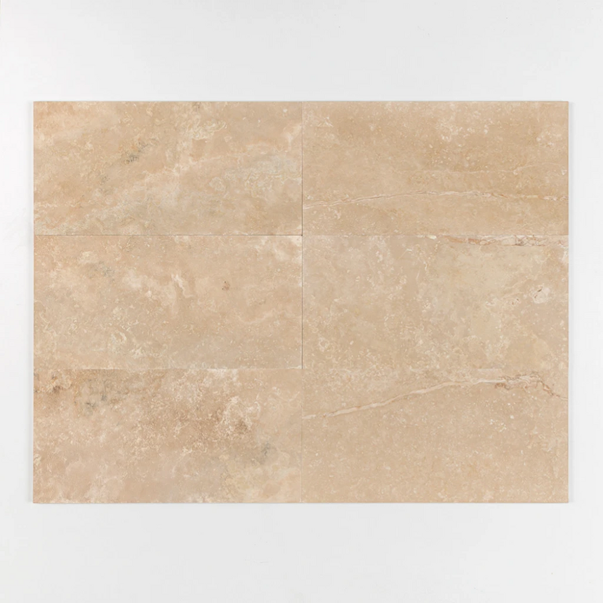 Ivory Honed & Filled Travertine (406x610x12mm)