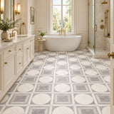 Afyon Grey, Afyon White & Dolomite Cicero Marble Mosaic Tile 305 × 305 × 10 mm