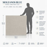 Moleanos Blue Honed Limestone Tiles 762x762×20MM