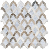 Palisandro Sophia Waterjet Marble Mosaic Tile 222 x 343 mm