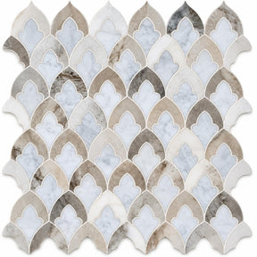Palisandro Sophia Waterjet Marble Mosaic Tile 222 x 343 mm
