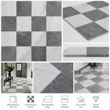 Pietra Grey & Calacatta White Checkerboard Marble Tiles 305x305mm