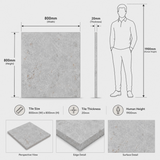 Silver Honed Marble Tiles 800x800x20mm