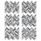 Skyline Honed Marble Herringbone Mosaic 15x50x10mm