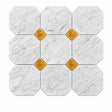 Italian Statuario Honed Octagon Marble Tile | Gold Onyx 305x305x10mm