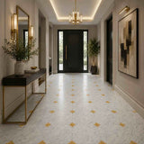 Italian Statuario Honed Octagon Marble Tile | Gold Onyx 305x305x10mm