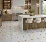 Italian Statuario Honed Octagon Marble Tile | Gold Onyx 305x305x10mm