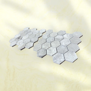 Tundra Gray Hexagon Polished Marble Mosaic