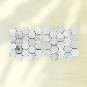 Tundra Gray Hexagon Polished Marble Mosaic