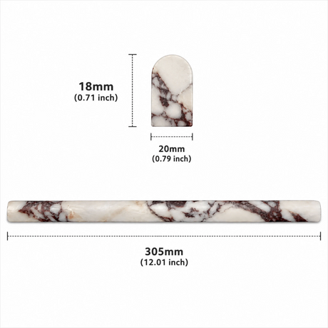 Violetta Polished Marble Pencil Liner Moulding | 305x20x18mm
