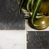 Chequer White / Black Tumbled Marble Tiles 