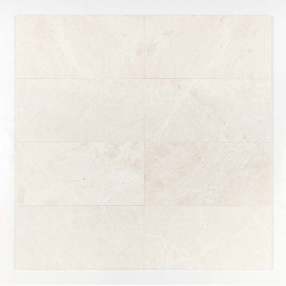 White Emperador Honed Marble Tile