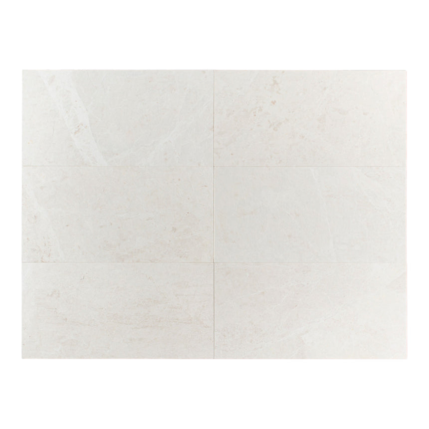 White Emperador Honed Marble Tiles 305x610x12mm