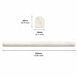Calacatta Amber Honed Marble Pencil Moulding - 305 × 18 × 20mm