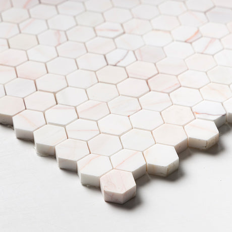 calacatta pink marble mosaic