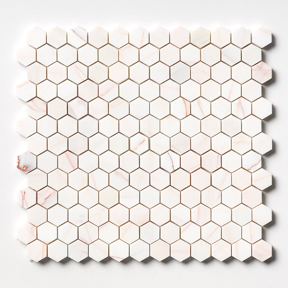 calacatta pink marble mosaic