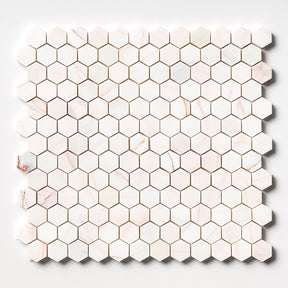 calacatta pink marble mosaic