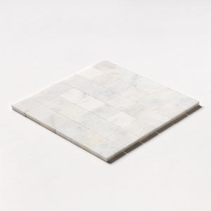 Calacatta T Honed Marble Mosaic - 48x48x10mm