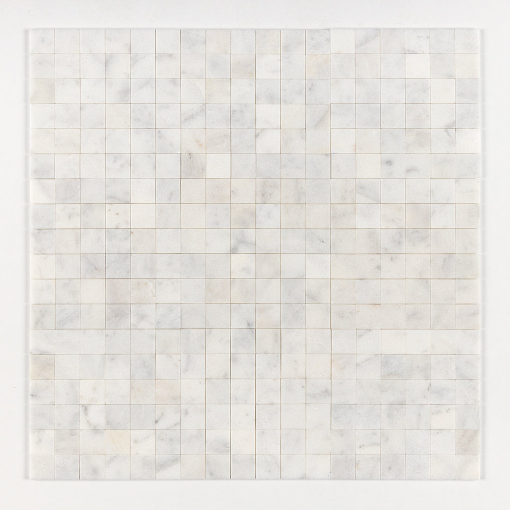 Calacatta T Honed Marble Mosaic - 48x48x10mm