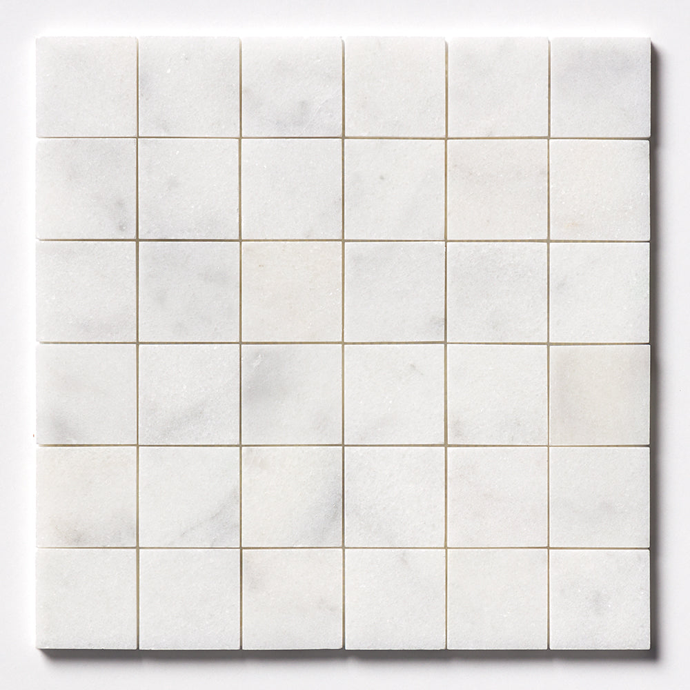Calacatta T Honed Marble Mosaic - 48x48x10mm