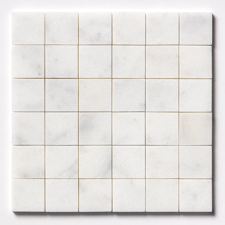 Calacatta T Honed Marble Mosaic - 48x48x10mm